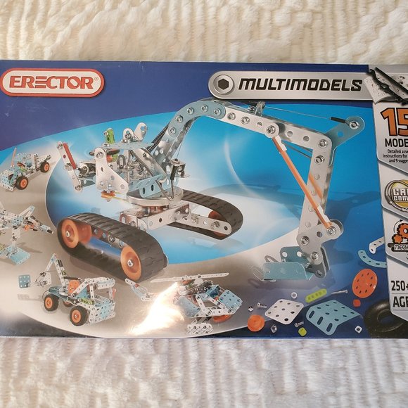 Erector Set NIB Multimodels 250+ Parts Cable Command Mechanics - Picture 1 of 6